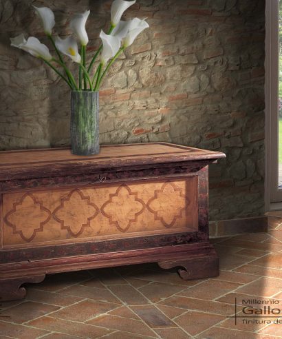 Cassapanca con doppia apertura frontale e superiore, ottima per decorare il tuo ingresso di casa o la camera da letto.