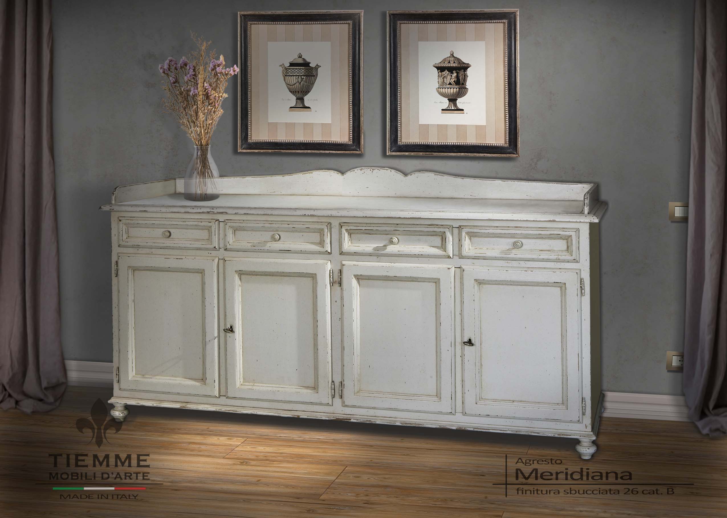 Credenza vintage in legno laccato Meridiana